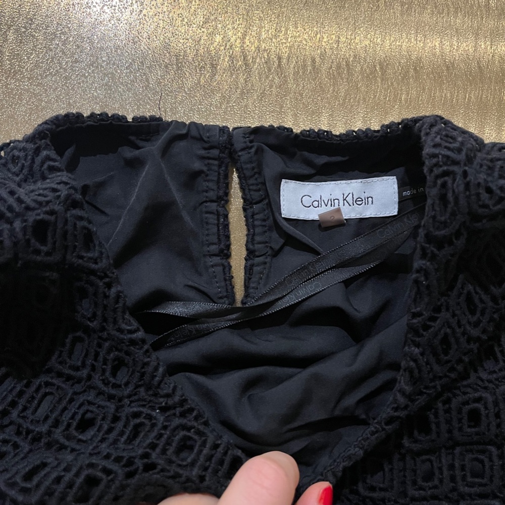 Black Calvin Klein Sleeveless Top - Picture 4 of 4